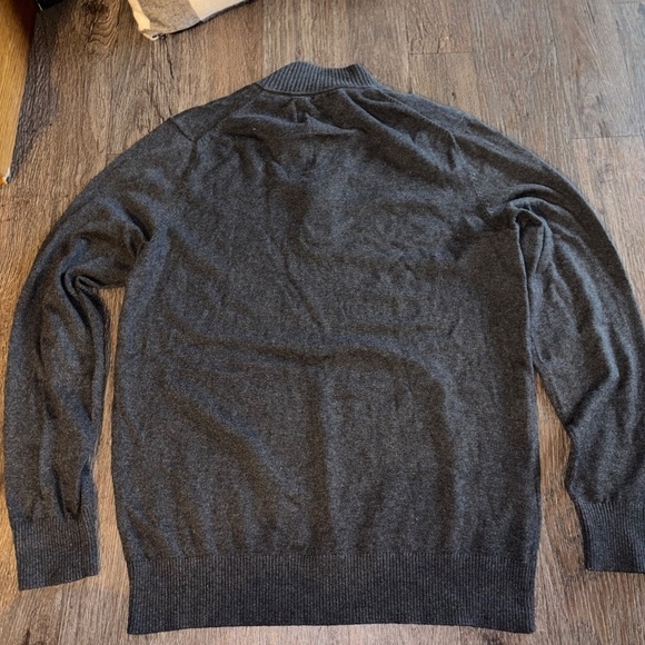 Eddie Bauer large tall cotton/cashmere blend gray sweater - Picture 9 of 9